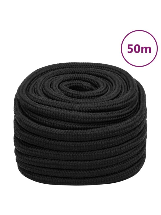 Laivu virve, melna, 20 mm, 50 m, polipropilēns
