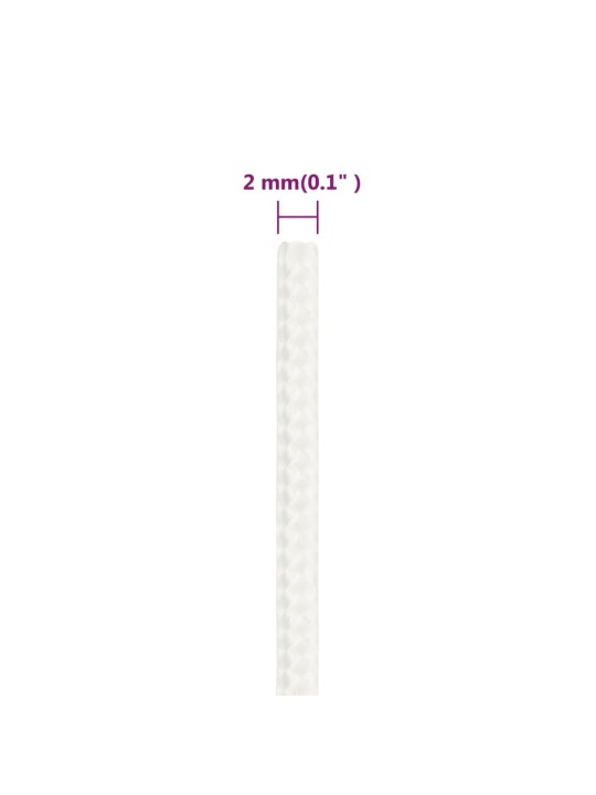 Laivu virve, balta, 2 mm, 25 m, polipropilēns