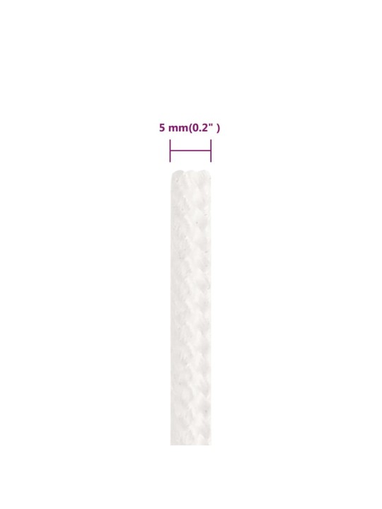 Laivu virve, balta, 5 mm, 50 m, polipropilēns