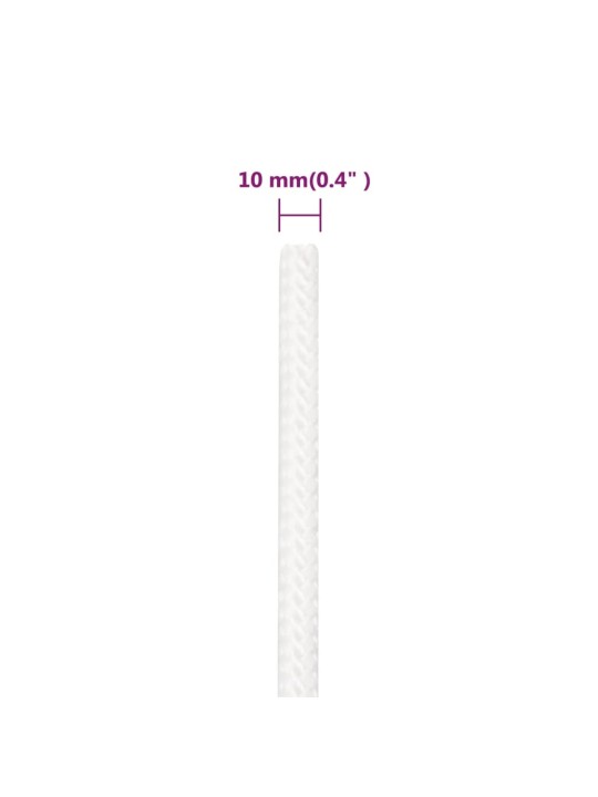 Laivu virve, balta, 10 mm, 100 m, polipropilēns