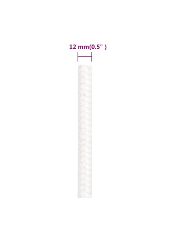 Laivu virve, balta, 12 mm, 100 m, polipropilēns