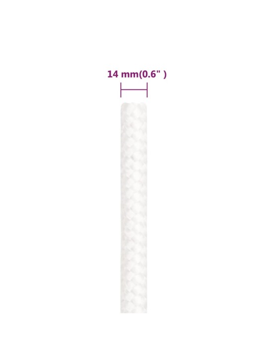 Laivu virve, balta, 14 mm, 100 m, polipropilēns