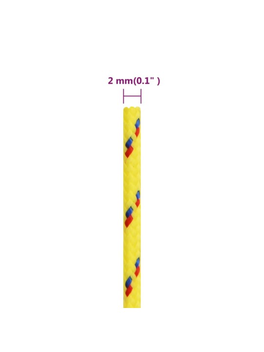 Laivu virve, dzeltena, 2 mm, 25 m, polipropilēns