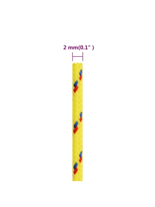 Laivu virve, dzeltena, 2 mm, 100 m, polipropilēns