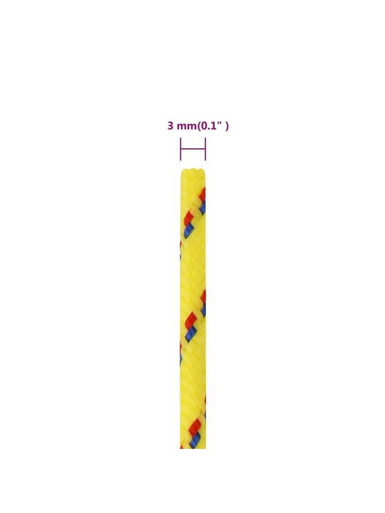 Laivu virve, dzeltena, 3 mm, 100 m, polipropilēns