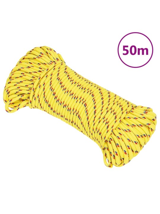 Laivu virve, dzeltena, 5 mm, 50 m, polipropilēns