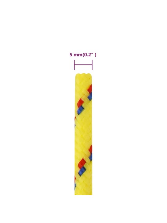 Laivu virve, dzeltena, 5 mm, 50 m, polipropilēns