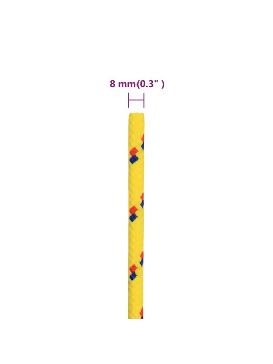 Laivu virve, dzeltena, 8 mm, 50 m, polipropilēns