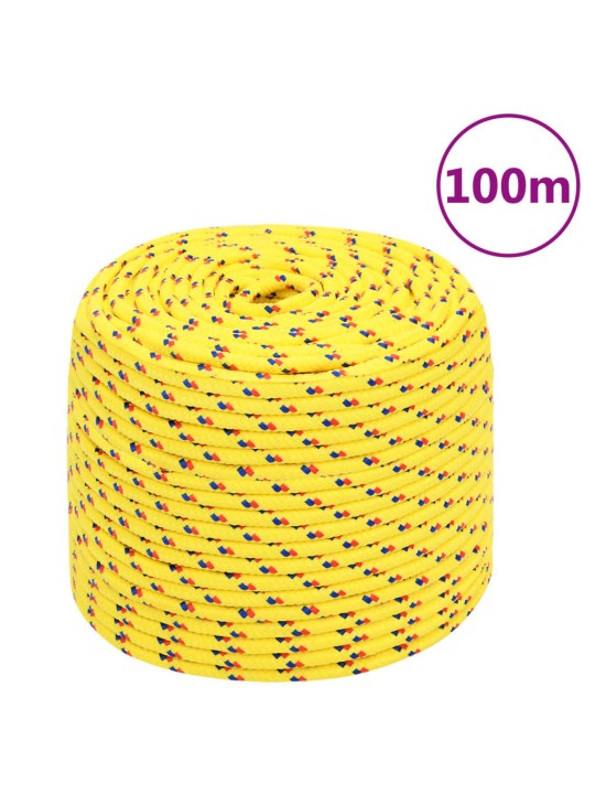 Laivu virve, dzeltena, 10 mm, 100 m, polipropilēns