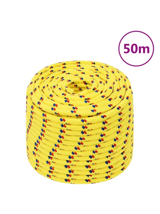 Laivu virve, dzeltena, 12 mm, 50 m, polipropilēns