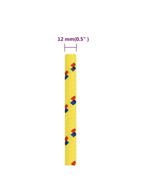 Laivu virve, dzeltena, 12 mm, 50 m, polipropilēns