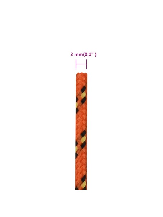 Laivu virve, oranža, 3 mm, 100 m, polipropilēns