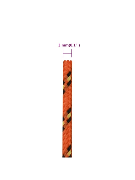 Laivu virve, oranža, 3 mm, 500 m, polipropilēns