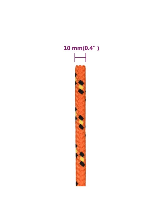 Laivu virve, oranža, 10 mm, 100 m, polipropilēns