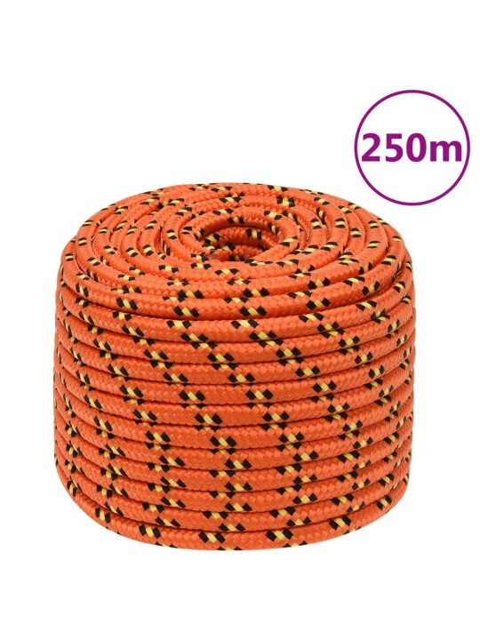 Laivu virve, oranža, 12 mm, 250 m, polipropilēns