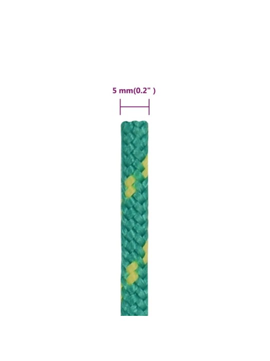Laivu virve, zaļa, 5 mm, 25 m, polipropilēns