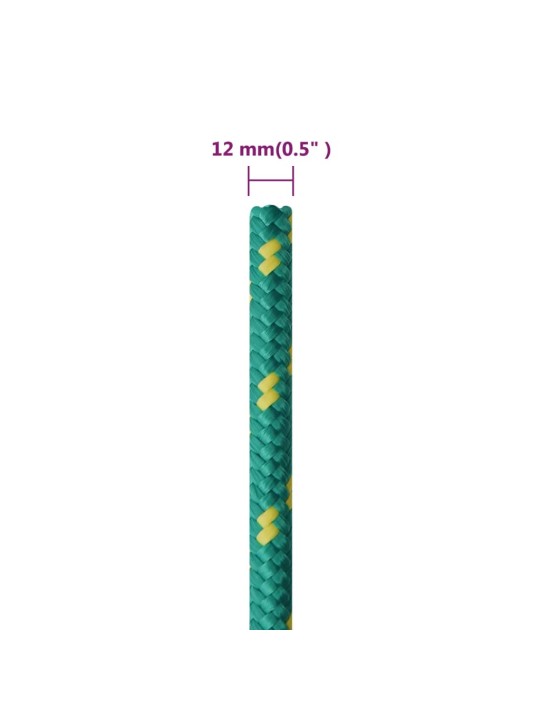 Laivu virve, zaļa, 12 mm, 25 m, polipropilēns