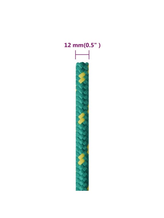 Laivu virve, zaļa, 12 mm, 100 m, polipropilēns