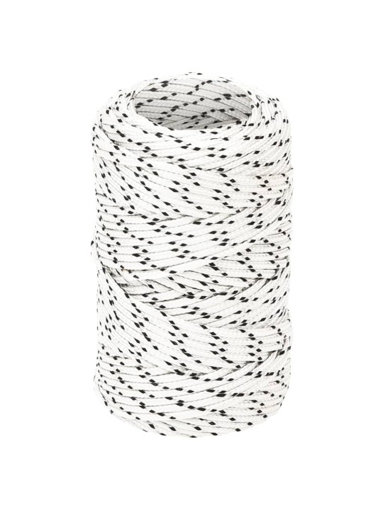 Pīta laivu virve, balta, 2 mm, 50 m, poliesters