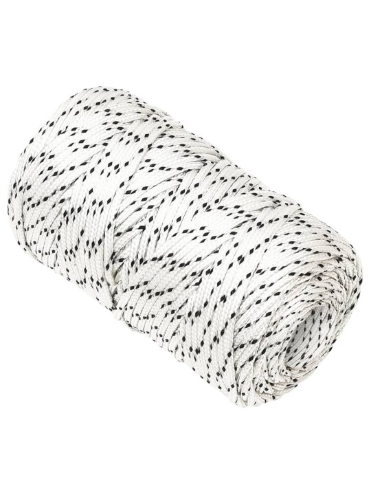 Pīta laivu virve, balta, 2 mm, 100 m, poliesters