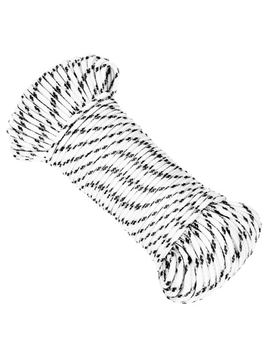 Pīta laivu virve, balta, 3 mm, 250 m, poliesters