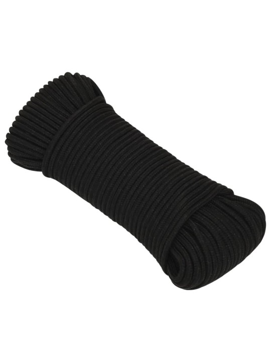 Darba virve, melna, 5 mm, 100 m, poliesters