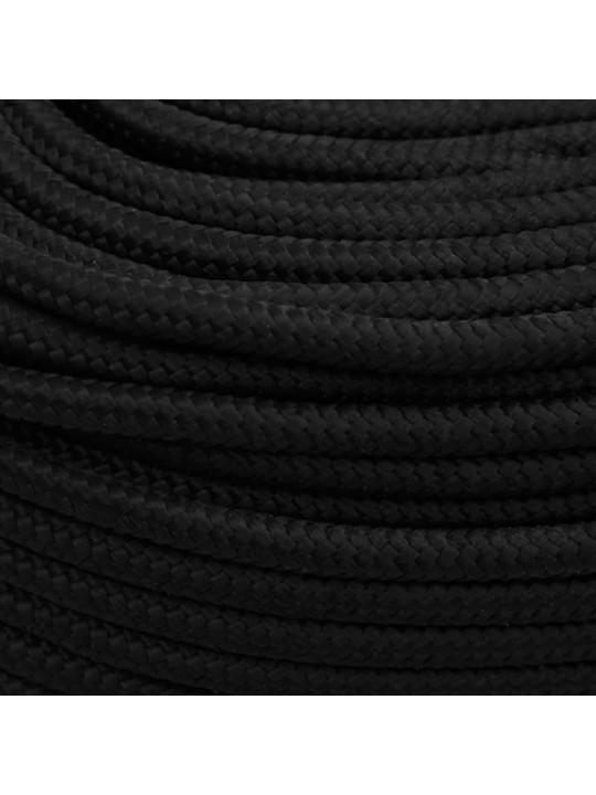 Darba virve, melna, 8 mm, 500 m, poliesters