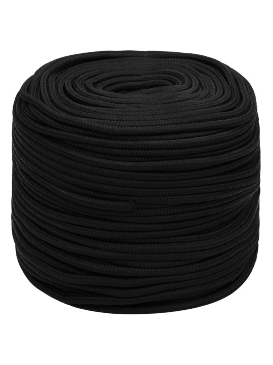 Darba virve, melna, 10 mm, 25 m, poliesters