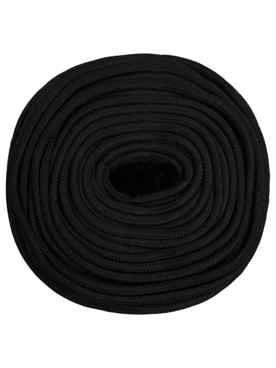 Darba virve, melna, 10 mm, 25 m, poliesters