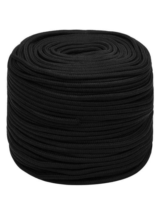 Darba virve, melna, 10 mm, 100 m, poliesters