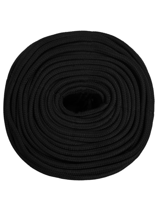 Darba virve, melna, 10 mm, 100 m, poliesters