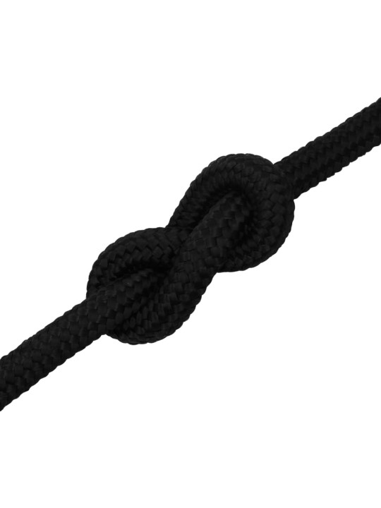 Darba virve, melna, 20 mm, 25 m, poliesters