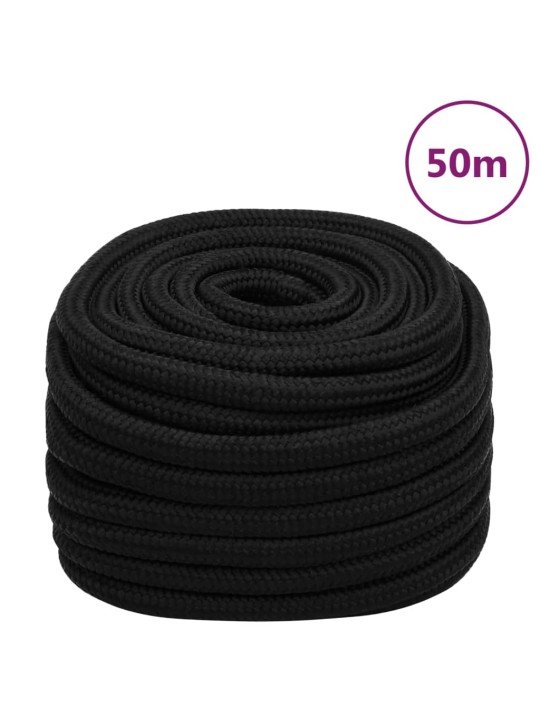 Darba virve, melna, 25 mm, 50 m, poliesters