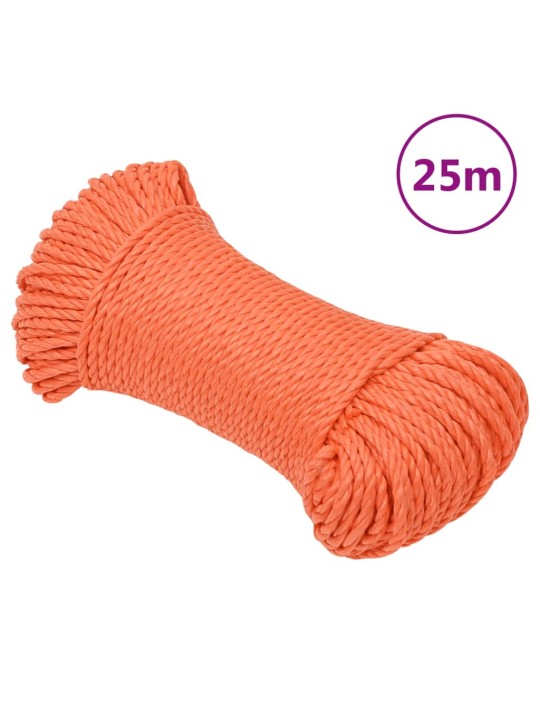 Laivu virve, oranža, 3 mm, 25 m, polipropilēns