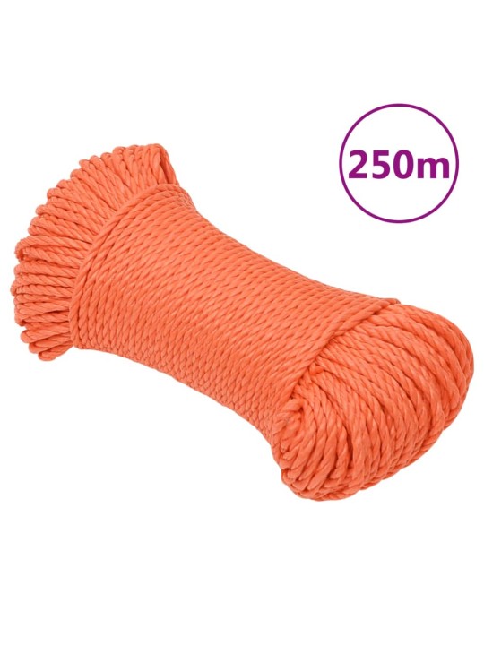 Darba virve, oranža, 6 mm, 250 m, polipropilēns