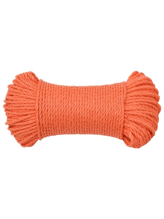 Darba virve, oranža, 6 mm, 250 m, polipropilēns