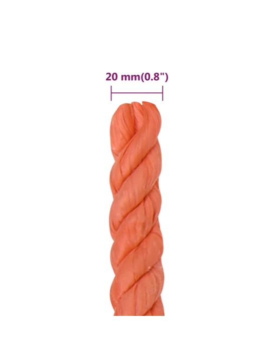 Darba virve, oranža, 20 mm, 25 m, polipropilēns