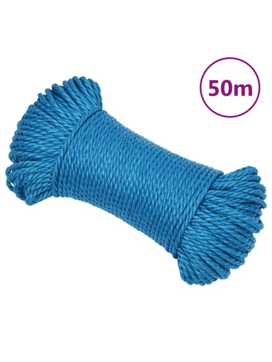 Darba virve, zila, 8 mm, 50 m, polipropilēns