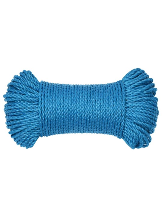 Darba virve, zila, 8 mm, 100 m, polipropilēns