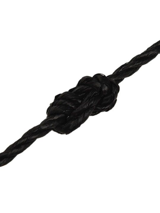 Darba virve, melna, 3 mm, 25 m, polipropilēns