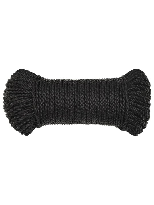 Darba virve, melna, 3 mm, 100 m, polipropilēns