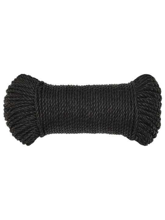 Darba virve, melna, 3 mm, 250 m, polipropilēns