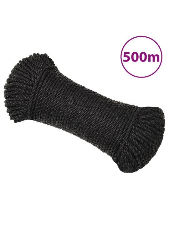 Darba virve, melna, 3 mm, 500 m, polipropilēns