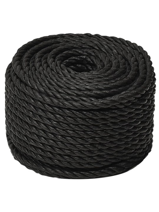 Darba virve, melna, 10 mm, 100 m, polipropilēns