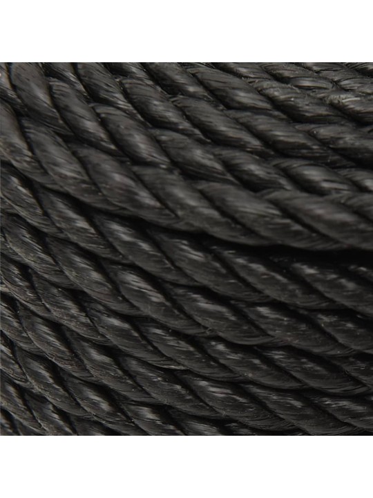 Darba virve, melna, 24 mm, 50 m, polipropilēns