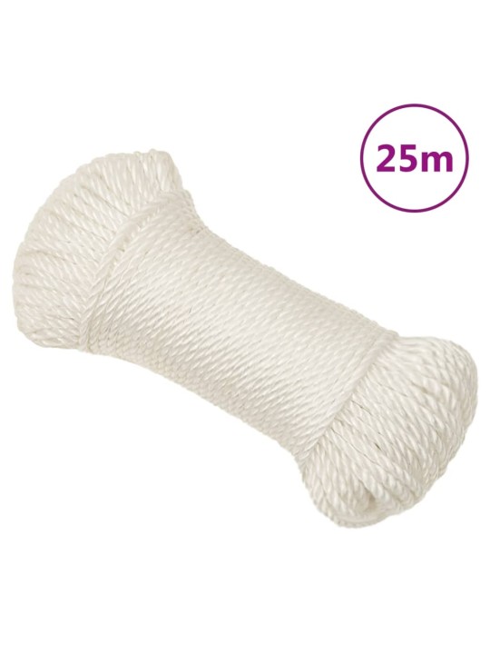 Darba virve, balta, 3 mm, 25 m, polipropilēns
