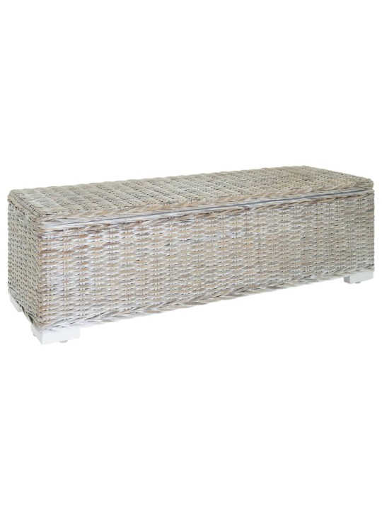Uzglabāšanas kaste, 110 cm, balta, kubu rotangpalma, mahagonijs koks