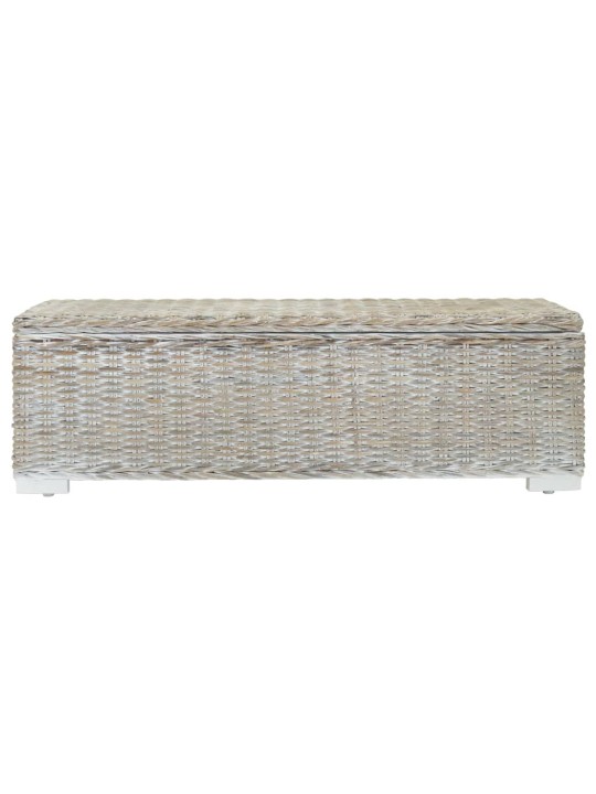 Uzglabāšanas kaste, 110 cm, balta, kubu rotangpalma, mahagonijs koks