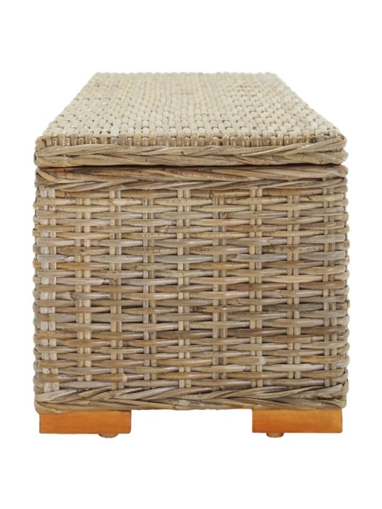 Uzglabāšanas kaste, 110cm, dabīga, kubu rotangpalma, mahagonijs koks