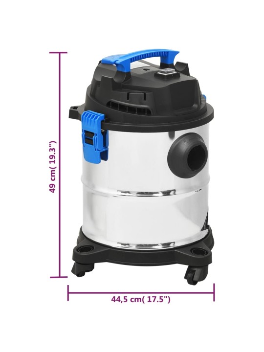 Mitrās un sausās tīrīšanas putekļu sūcējs, 1200 w, 20 litri